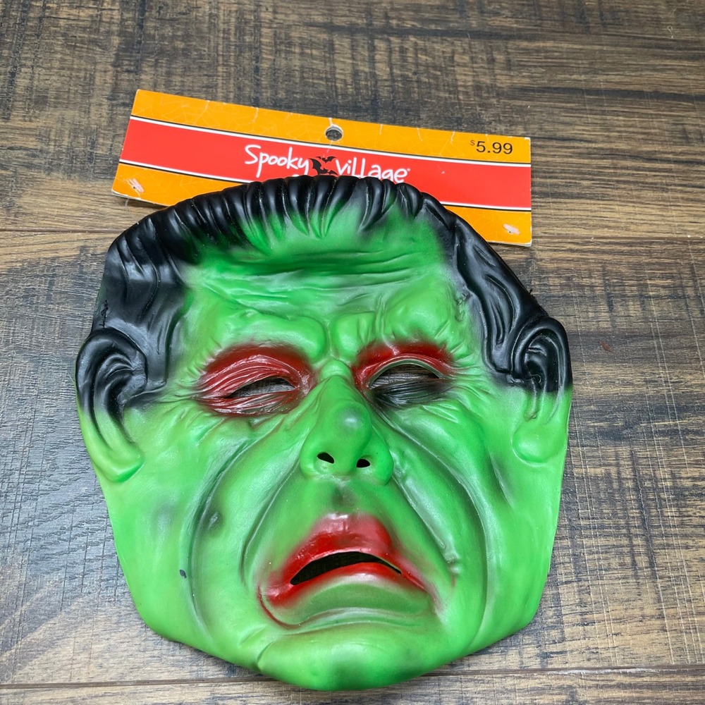 Spooky Village Monster Frankenstein Halloween Mask Adult Green 287435